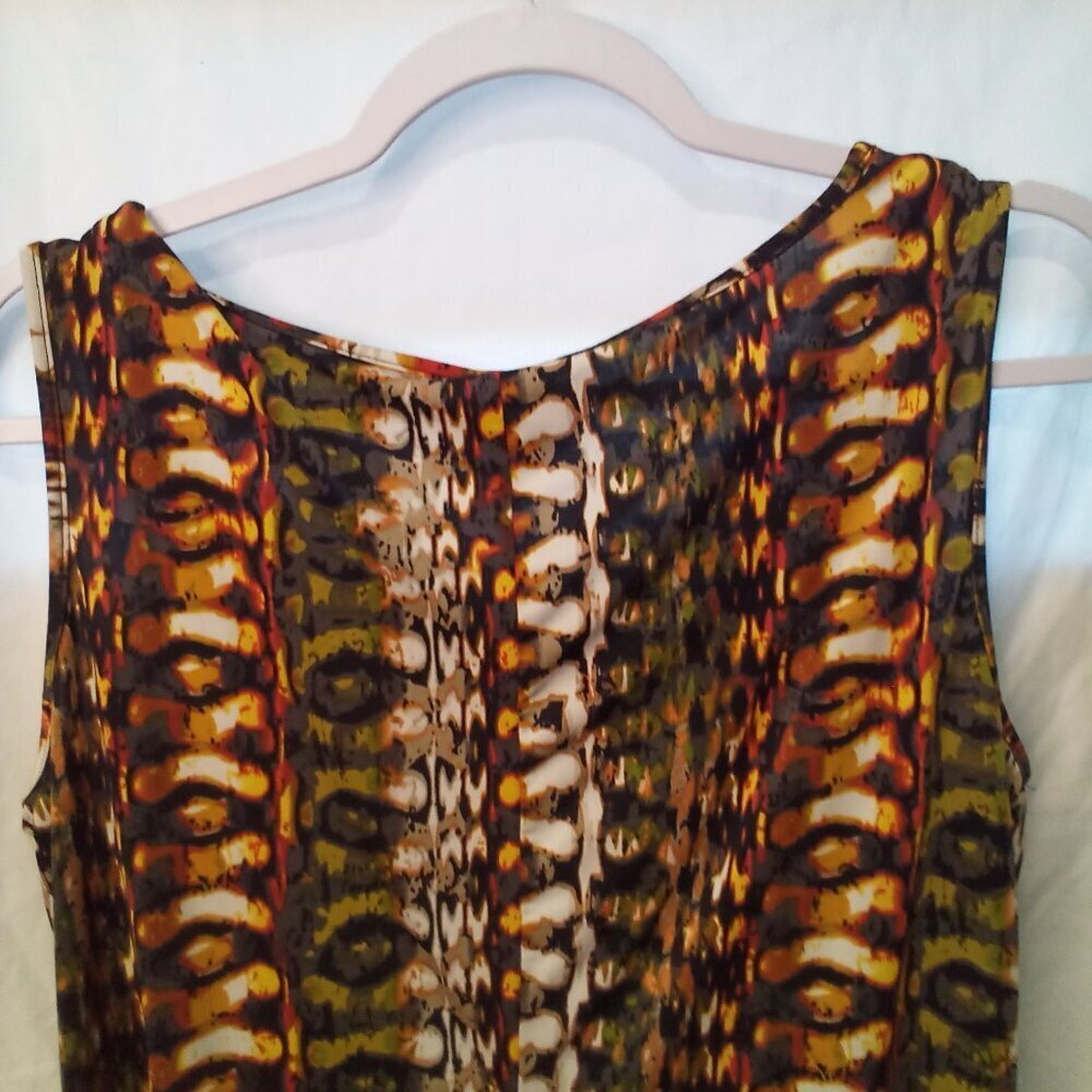 Worthington Blouse PL Petite L Sleeveless Scoop Neck Pattern Colorful - Picture 13 of 15